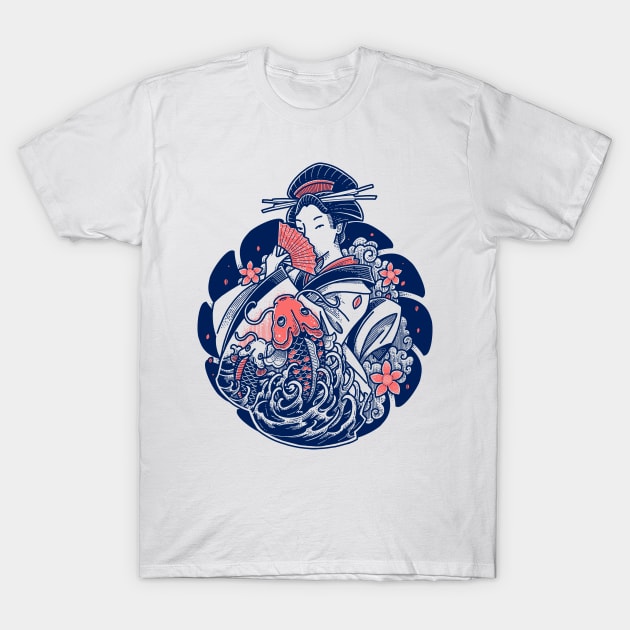 Geisha Tattoo Art T-Shirt by BlackoutBrother